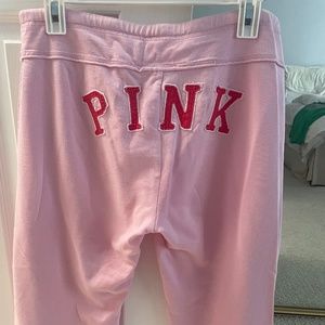 Vintage PINK Victoria’s Secret applique Loungewear Crop Yoga SweatPants M